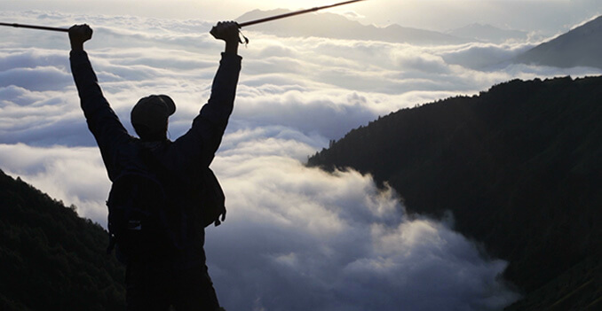 Man On Top of a Mountain